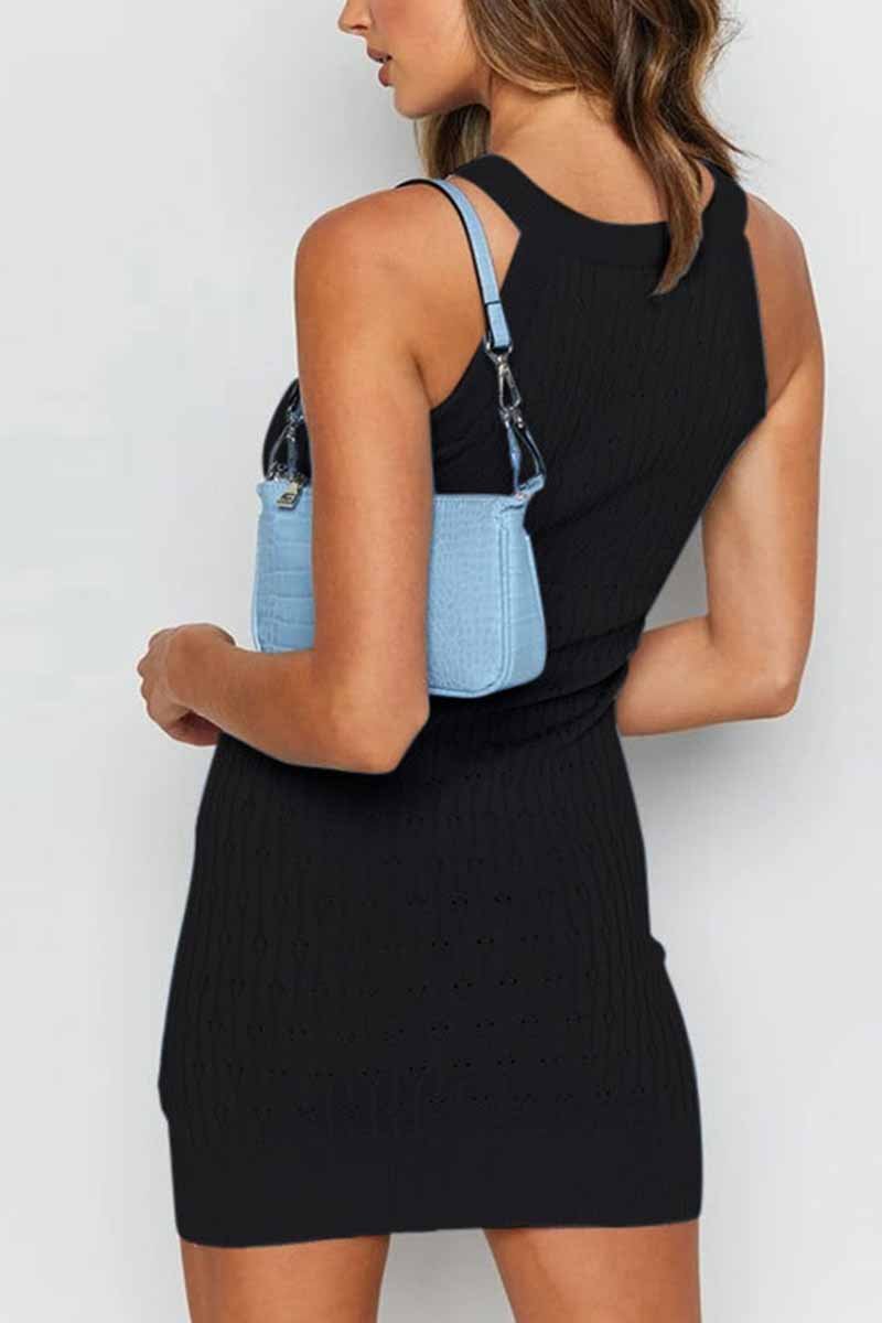 CM | Minivestido de punto de canalé
