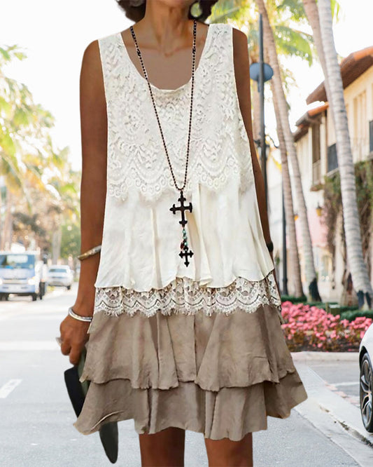 CM | Vestido midi multicapa