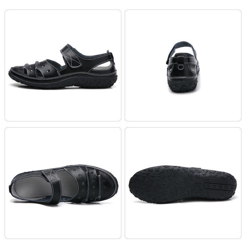 CM | Out Hook Loop Sandalias planas para mujer