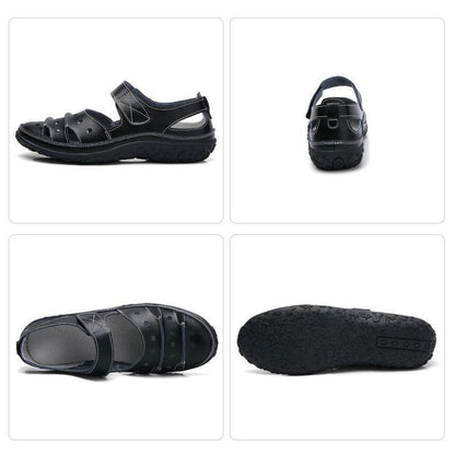 CM | Out Hook Loop Sandalias planas para mujer