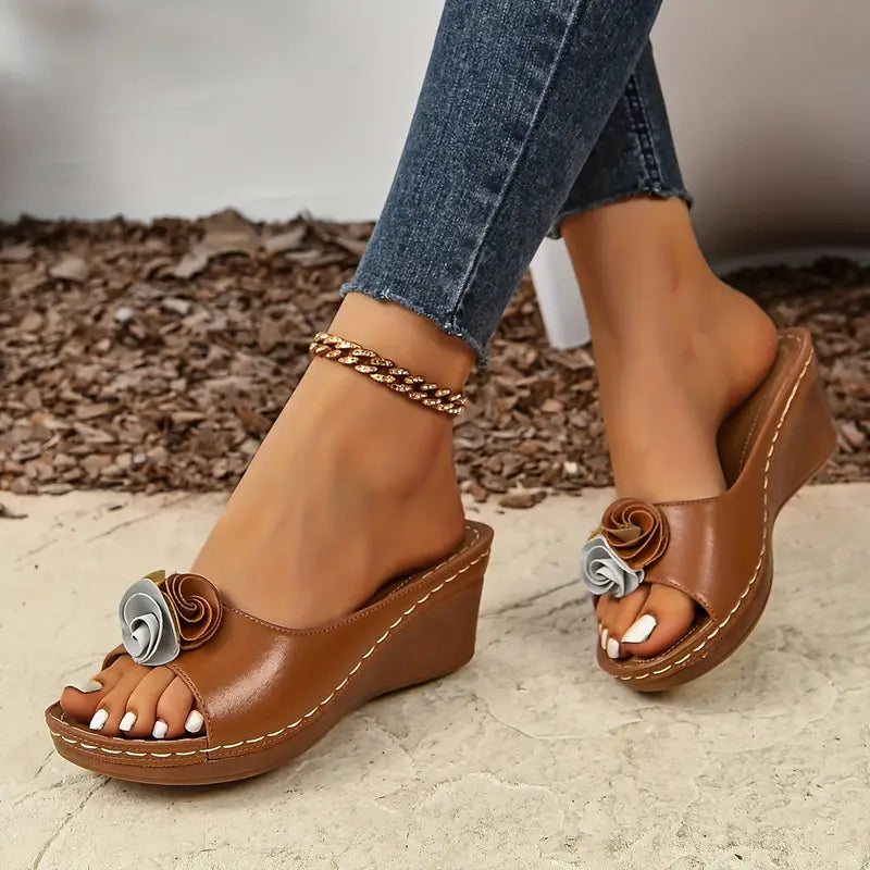 CM | Cómodas sandalias ortopédicas de piel para mujer