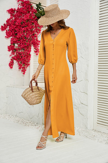 CM | vestido largo casual sin pecho