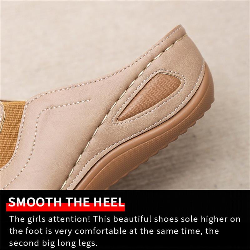 CM | Casual Verano Confort Diario Slip On Sandalias de cuero de color sólido