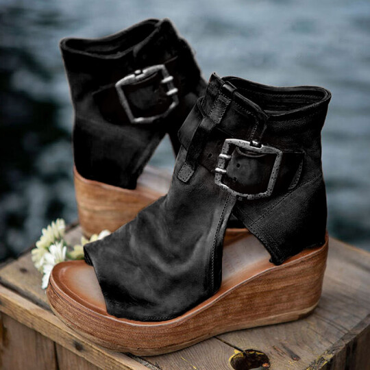 CM | Sandalias de cuña boho
