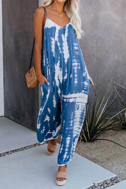 CM | Fashion Sling Tie-dye Jumpsuit
