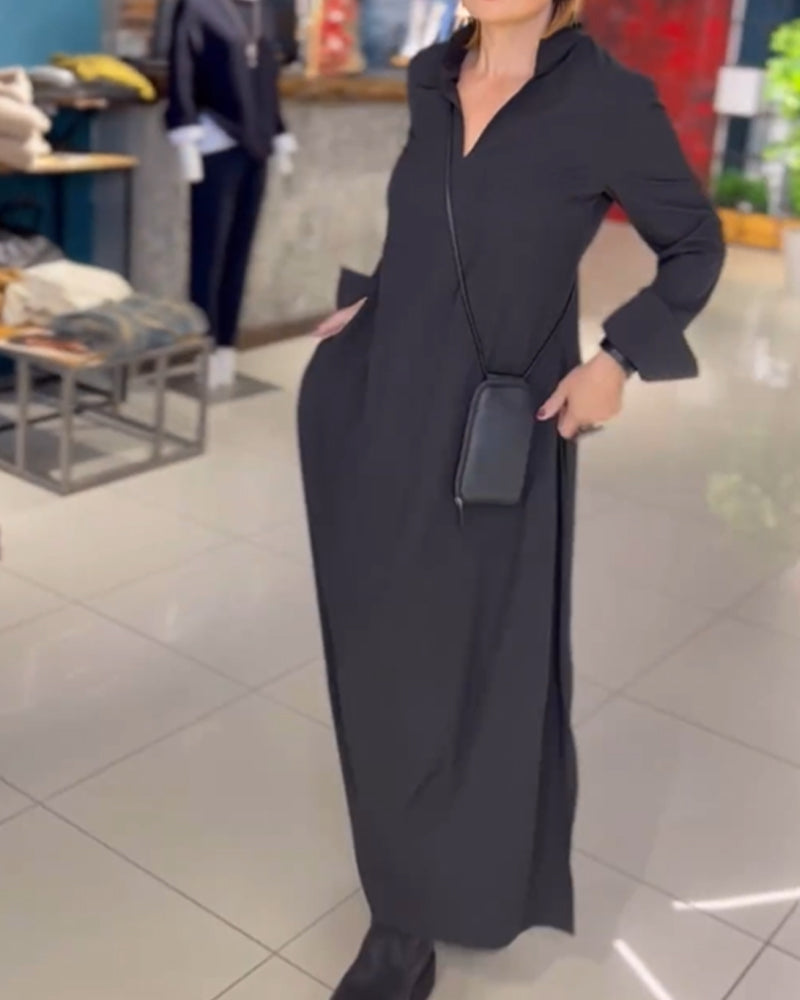 CM | Maxi vestido Retro Vibe de corte holgado