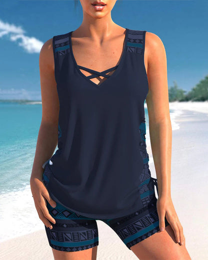 CM | Tankini con estampado geométrico