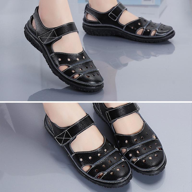 CM | Out Hook Loop Sandalias planas para mujer