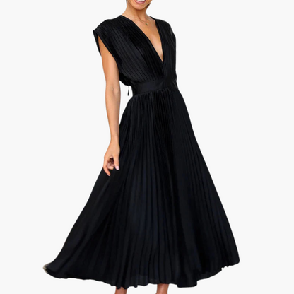 CM | Vestido midi floral con mangas abullonadas