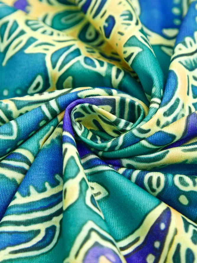 CM | Vestido midi estampado abstracto