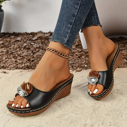 CM | Cómodas sandalias ortopédicas de piel para mujer