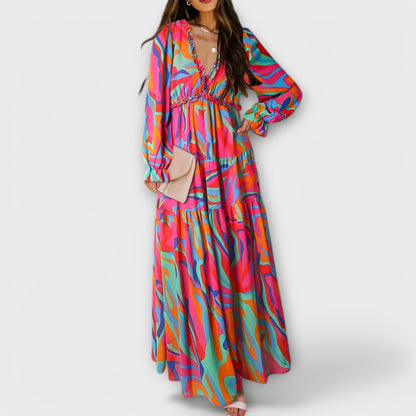 CM | Elegante maxi vestido floral