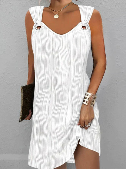 CM | Elegante mini vestido sencillo sin mangas
