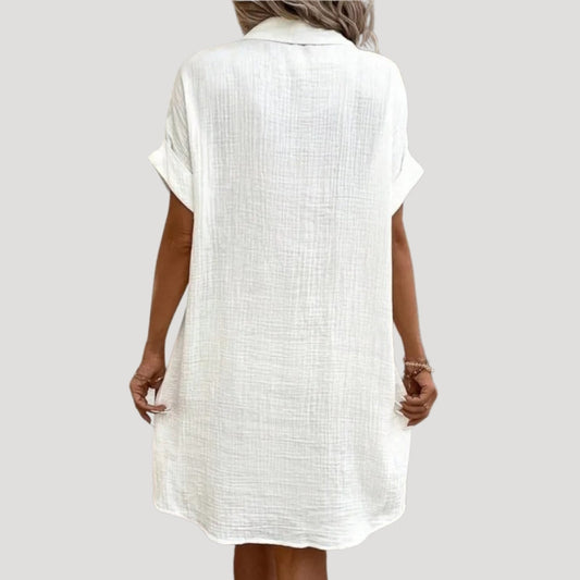 CM | Minivestido camisero abotonado de mujer
