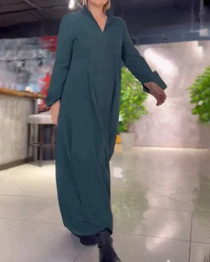 CM | Maxi vestido Retro Vibe de corte holgado