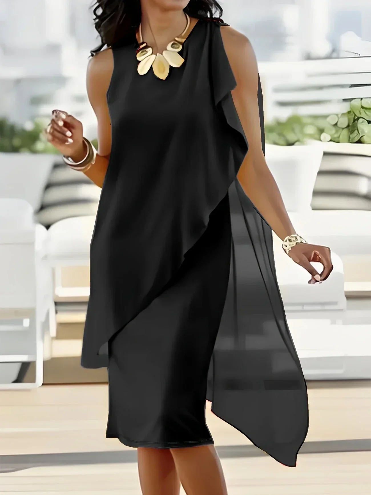 CM | VESTIDO MIDI SIN MANGAS ATEMPORAL