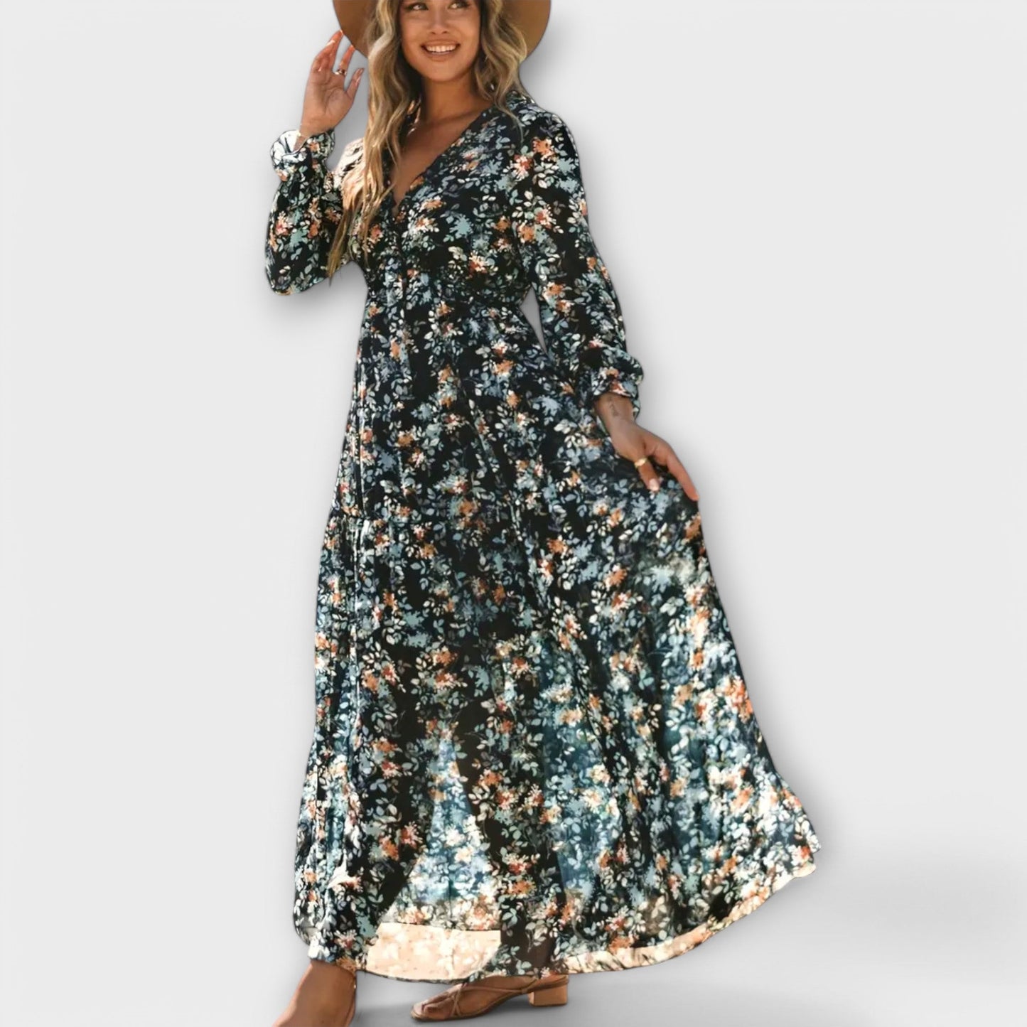 CM | Elegante maxi vestido floral