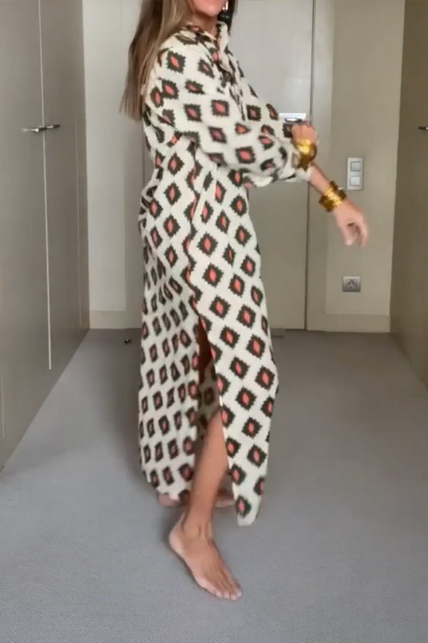 CM | Mujer Comfy Moda Impreso Maxi Vestidos