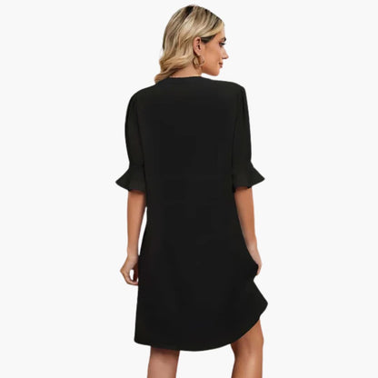 CM | Vestido midi de mujer con escote en V y media manga para el verano