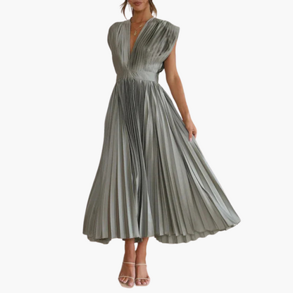 CM | Vestido midi floral con mangas abullonadas