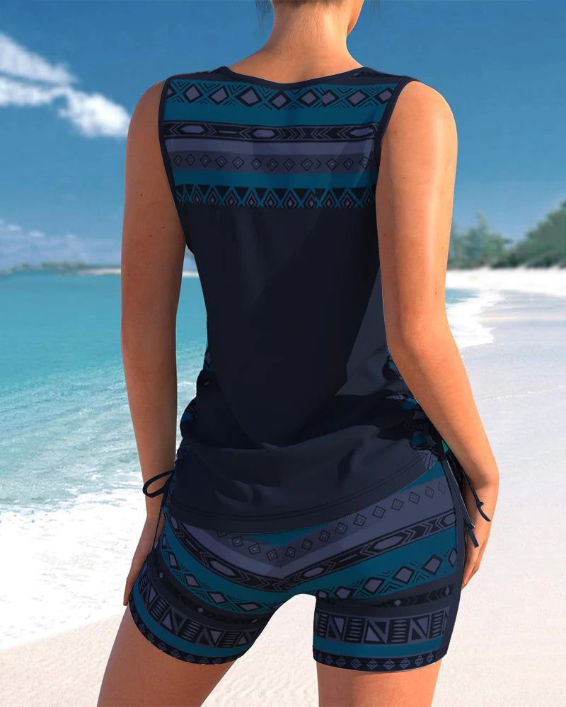 CM | Tankini con estampado geométrico