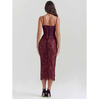 CM | Elegante Estampado Sexy Vestido Largo Para Mujer