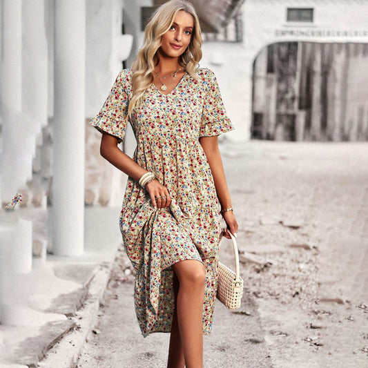 CM | Elegante mini vestido floral para mujer