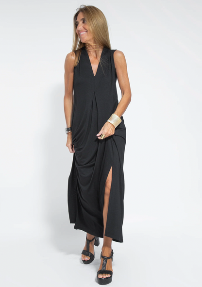 CM | Conjunto de vestido largo adelgazante y chaleco