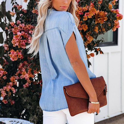 CM | Elegante blusa vaquera para mujer