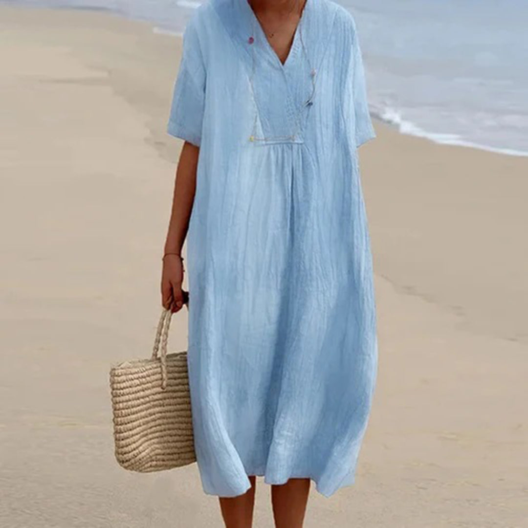 CM | Vestido maxi ligero de inspiración vintage para mujer