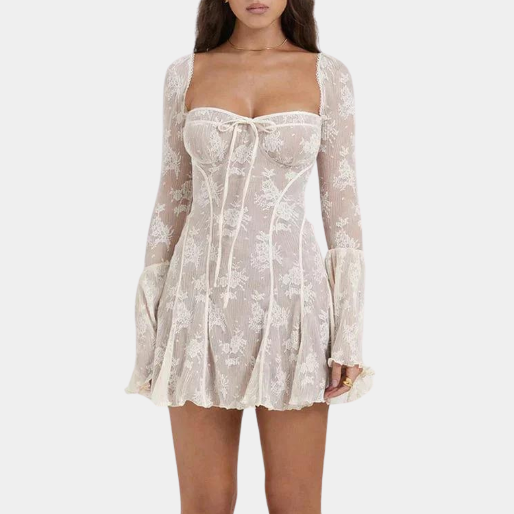 CM | Romántico mini vestido de verano con encaje