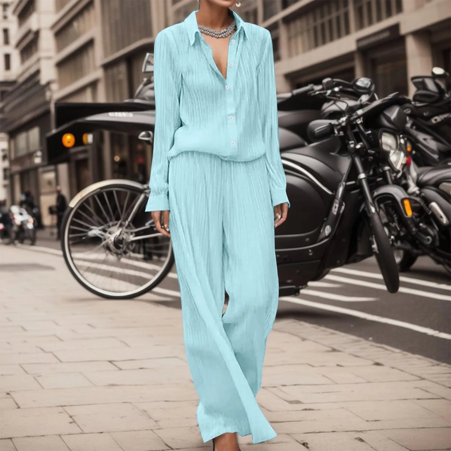 CM | Blusa y pantalón elegantes y ligeros