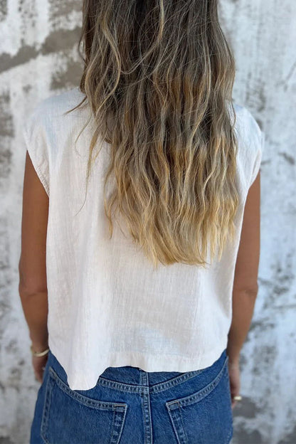 CM | Blusas informales con cuello vuelto y botones en los bolsillos (4 colores)