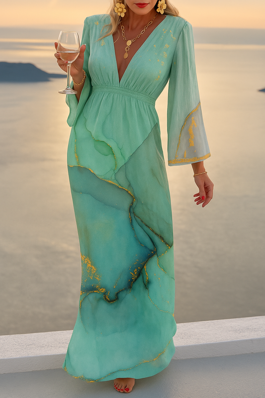 CM | Elegante vestido largo vaporoso