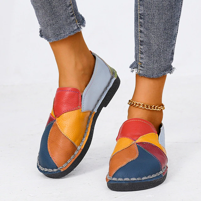 CM | - Zapatos ortopédicos de color para mujer con tacón