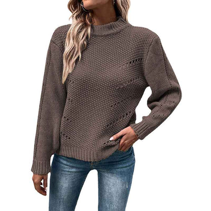 Purple-Womens-Fashion-Sweater-Long-Sleeve-Casual-Ribbed-Knit-Winter-Clothes-Pullover-Sweaters-Blouse-Top-K403