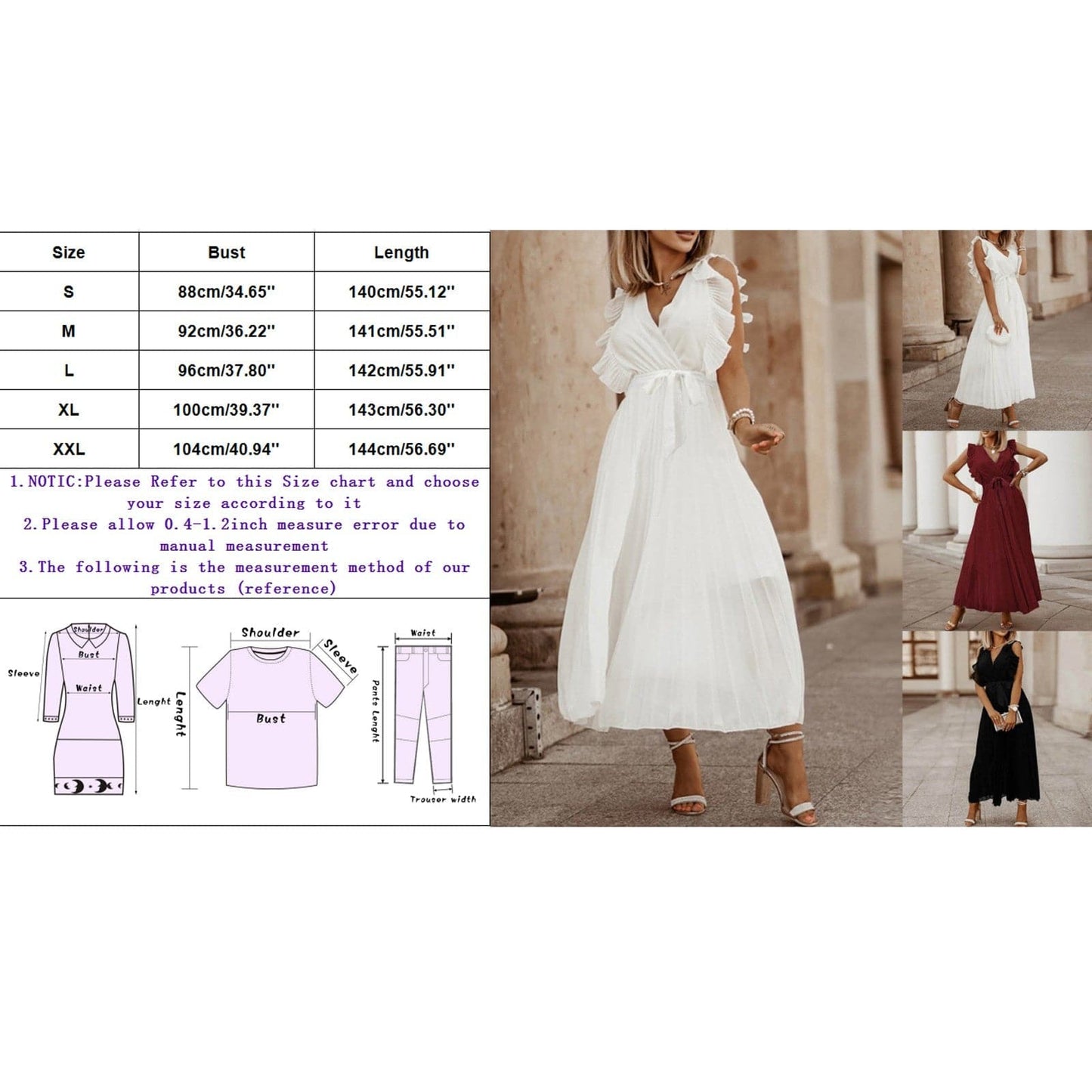 CM | Elegante Fiesta de Cóctel Gasa Mujeres Vestido Largo