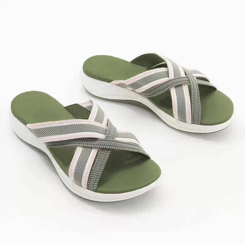 CM | | Sandalias de plataforma para mujer con tira elástica