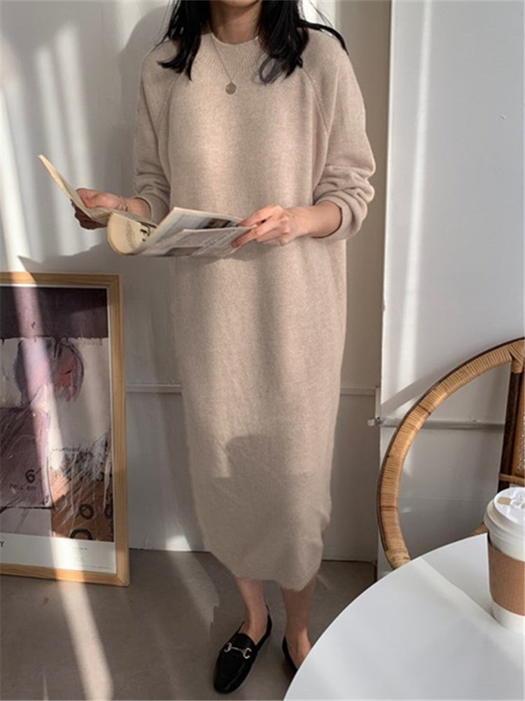 CM | Acogedor vestido midi de punto