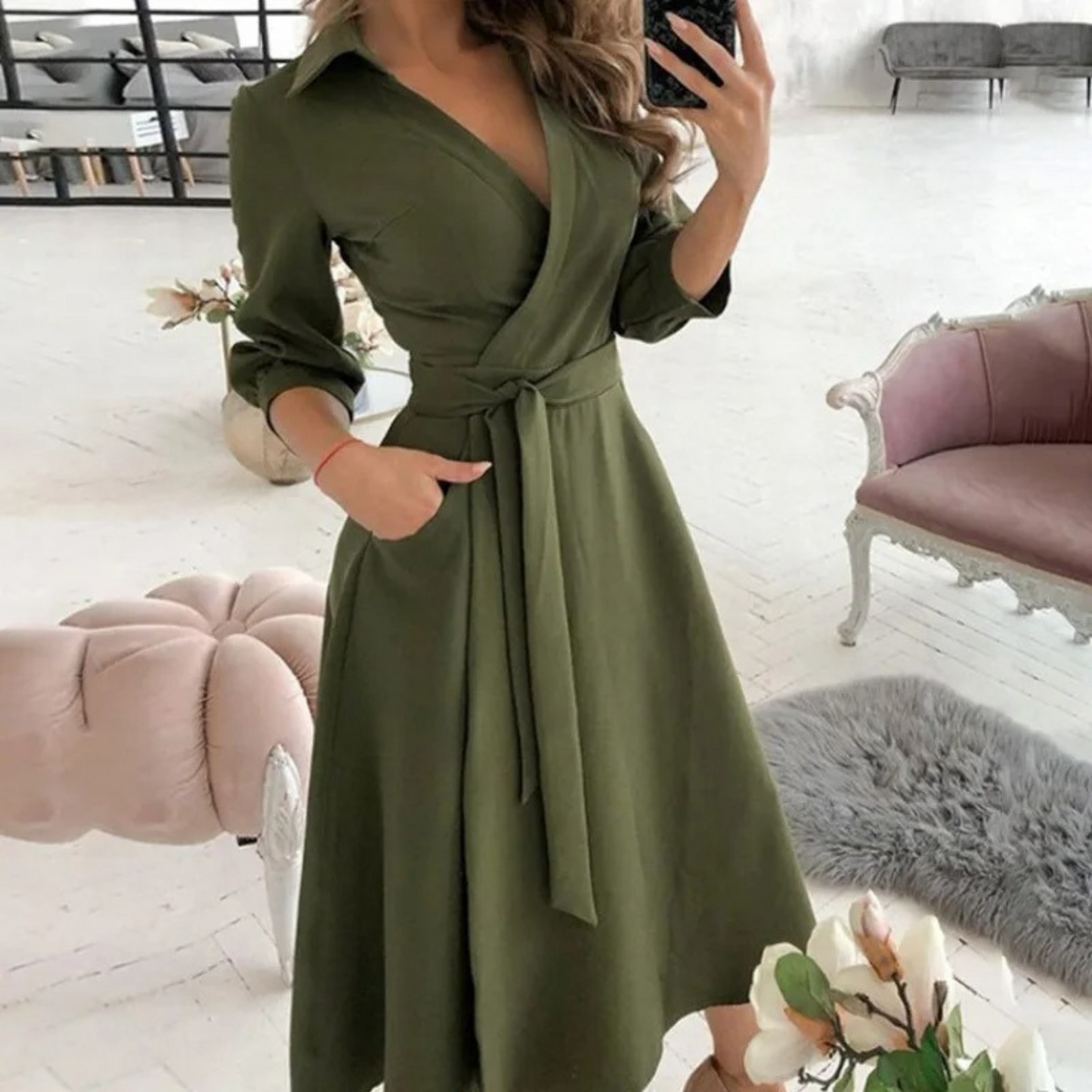 CM | vestido blusa bolso midi