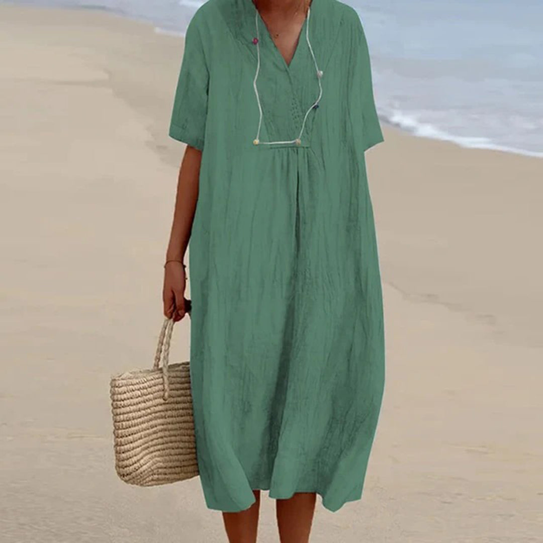 CM | Vestido maxi ligero de inspiración vintage para mujer