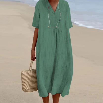 CM | Vestido maxi ligero de inspiración vintage para mujer