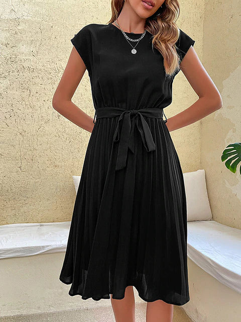 CM | Bella- Minivestido de manga corta con pliegues