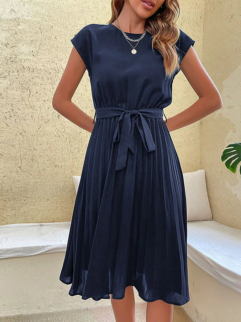 CM | Bella- Minivestido de manga corta con pliegues