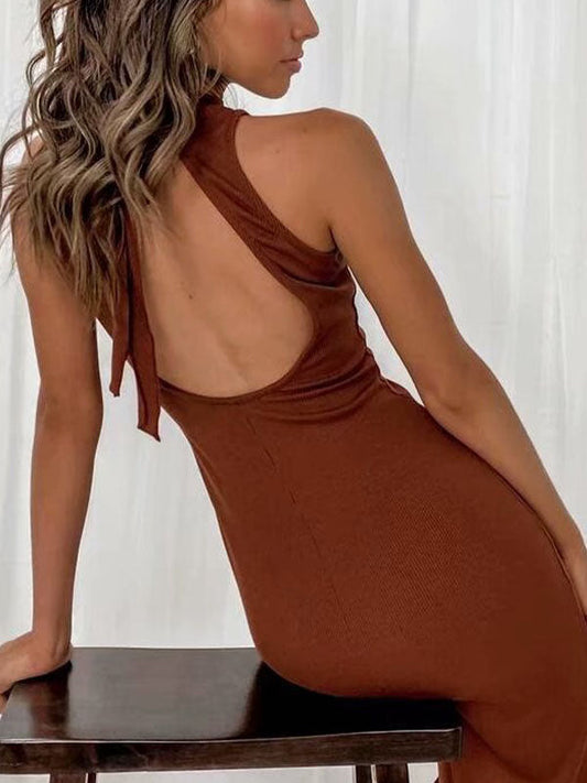 CM | Vestido Midi Bodycon Abierto A La Espalda