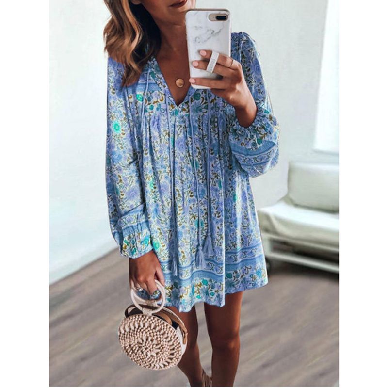 CM | Mini vestido línea A con estampado floral CA4