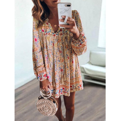 CM | Mini vestido línea A con estampado floral CA4