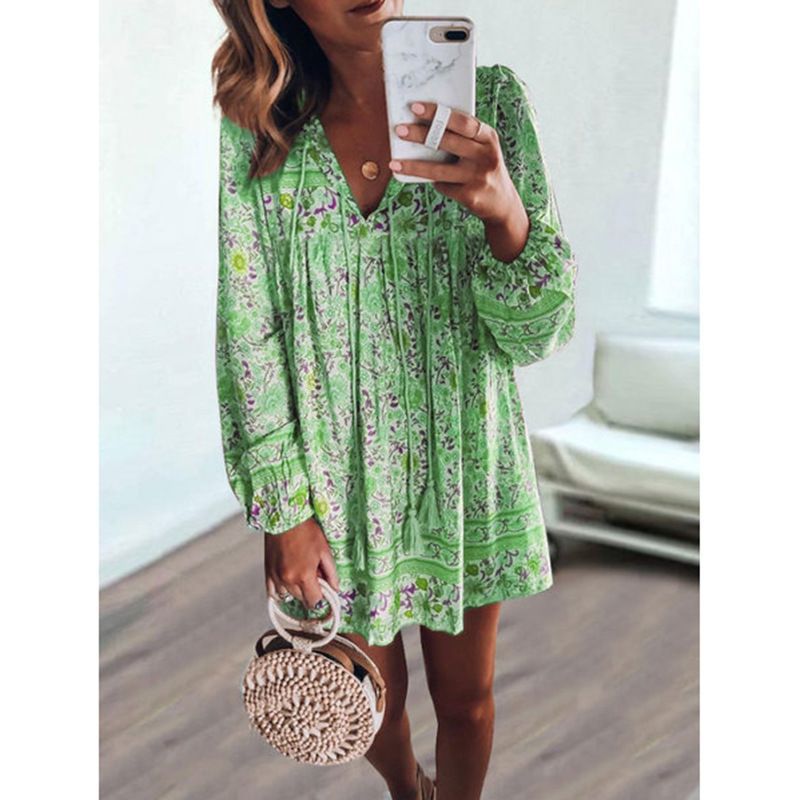 CM | Mini vestido línea A con estampado floral CA4