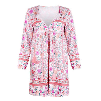 CM | Mini vestido línea A con estampado floral CA4