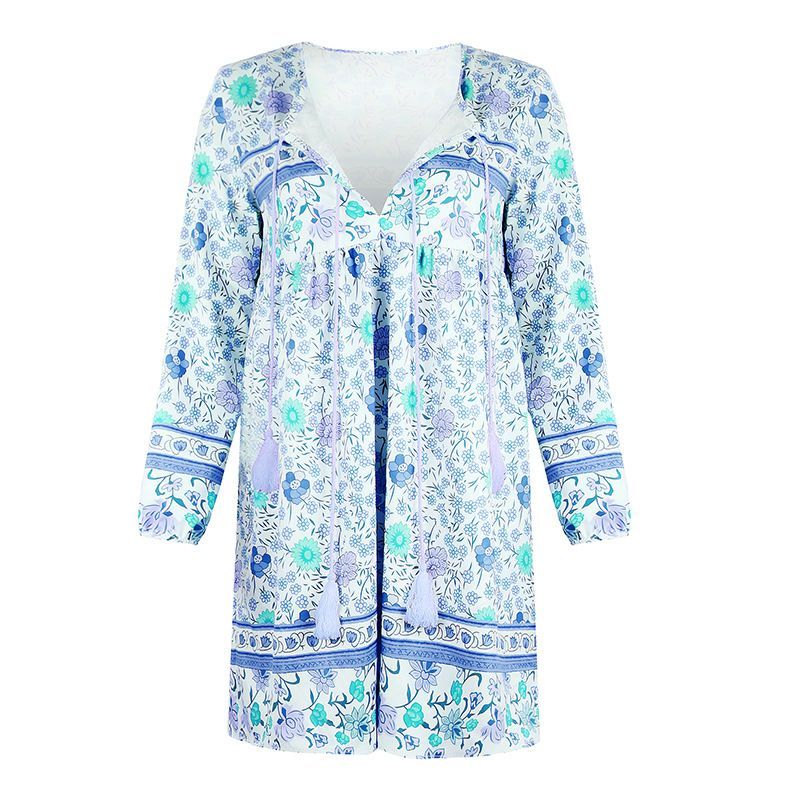 CM | Mini vestido línea A con estampado floral CA4